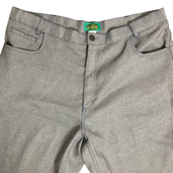 Vintage Haband Fit Forever Shorts 40 Grey High Rise Pockets Adjustable Waist - Picture 2 of 7